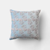 Abstract babyblauw en roze pastaafmeel kussen (Achterkant)