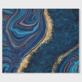 abstract background blue marble agate granite mosa cadeaupapier (Vlak)