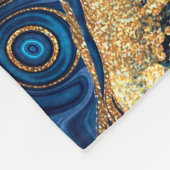 abstract background blue marble agate granite mosa fleece deken (Hoek)