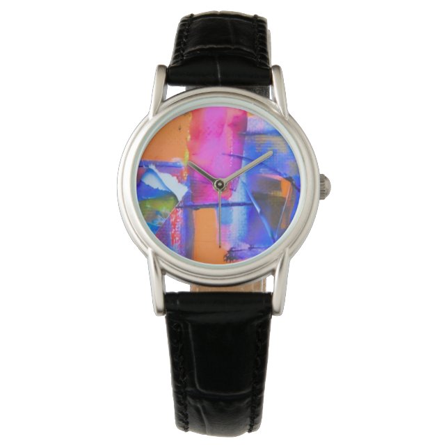 Abstract Background Colorful Horloge (Voorkant)