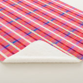 abstract background, colorful intersecting striped sherpa deken (3/4)