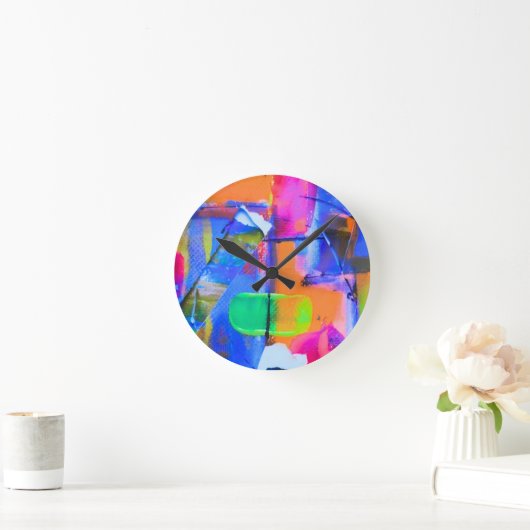 Abstract Background Colorful Ronde Klok (Huis)