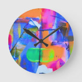 Abstract Background Colorful Ronde Klok (Voorkant)