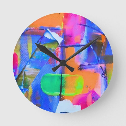 Abstract Background Colorful Ronde Klok (Voorkant)