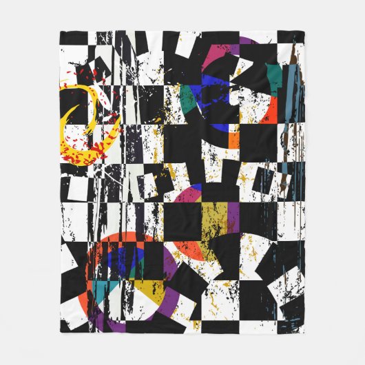 abstract background composition, with strokes, spl fleece deken (Voorkant)
