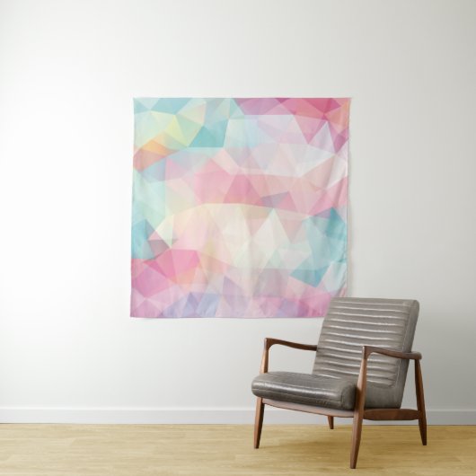 abstract background consisting of trianglesbackgro wandkleed (In Situ (horizontaal))