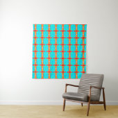 abstract background | multicolored gingham pattern wandkleed (In situ)