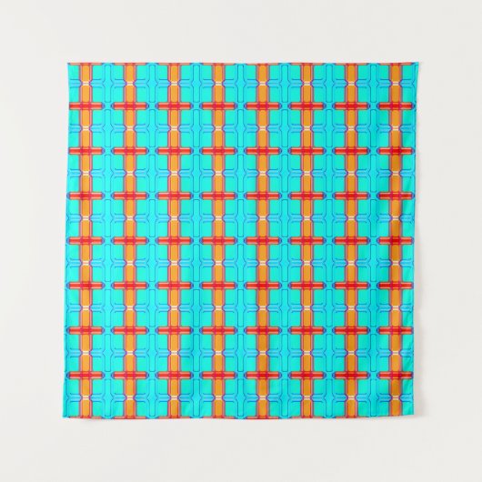 abstract background | multicolored gingham pattern wandkleed (Voorkant)