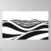 Abstract background of waves. 3D optical illusion- Poster (Voorkant)
