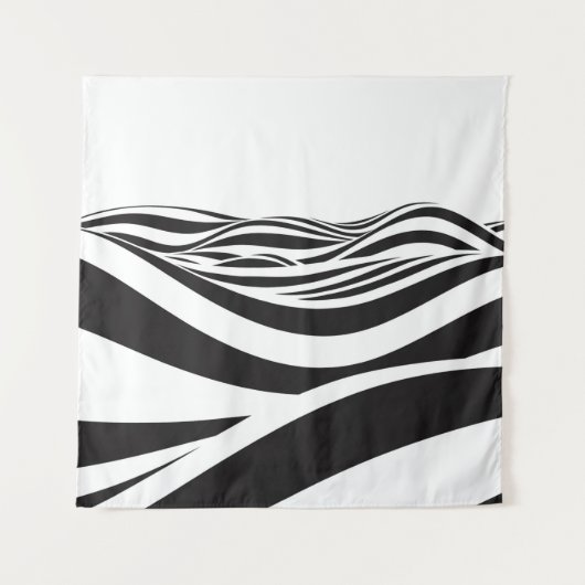 Abstract background of waves. 3D optical illusion- Wandkleed (Voorkant)