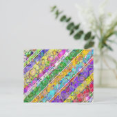 Abstract background with colored stripes. briefkaart (Staand voorkant)