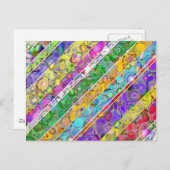 Abstract background with colored stripes. briefkaart (Voorkant / Achterkant)