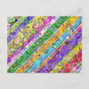 Abstract background with colored stripes. briefkaart