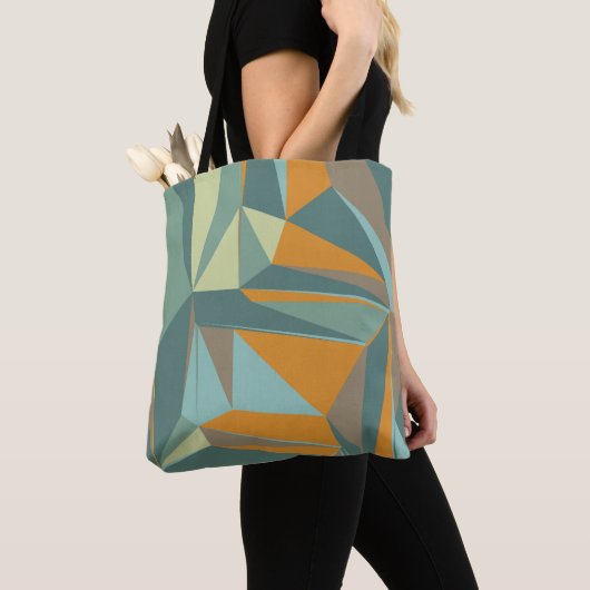 Abstract background with colorful trianglesabstrac tote bag (Dichtbij)