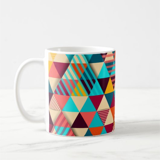 Abstract background with triangle shapes. Modern g Koffiemok (Links)