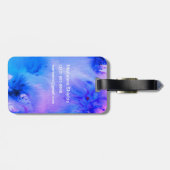 Abstract bagagelabel: aangepast blauw paars bagagelabel (Achterkant horizontaal)