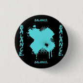 Abstract Balans Knop Speldje - Moderne Cyberpunk (Voorkant)