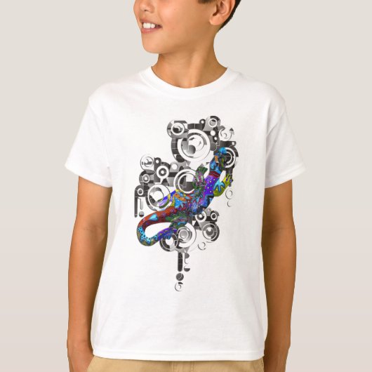 Abstract BALI Gecko T-shirt (Voorkant)