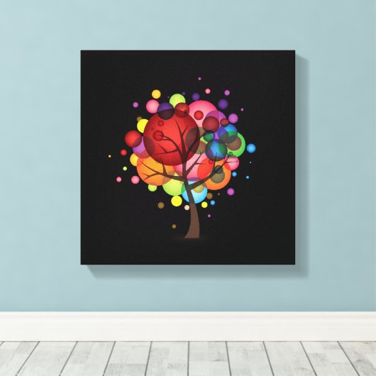 Abstract ballonbandschilderij canvas afdruk (Insitu (Houten vloer))