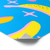 Abstract bananenpatroon poster (Hoek)