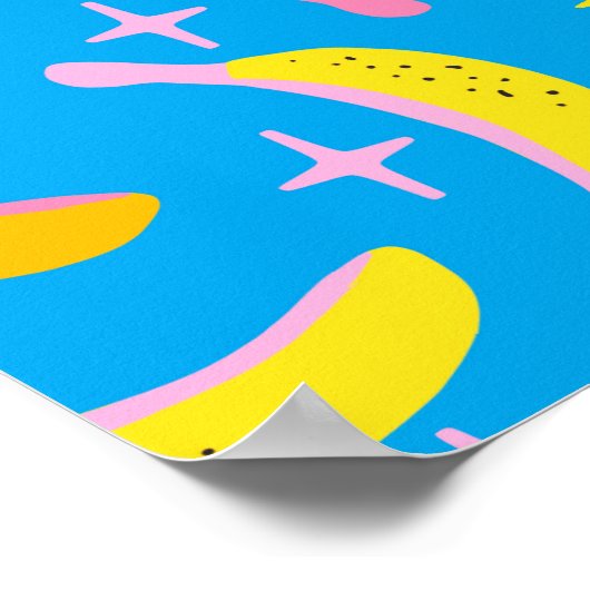 Abstract bananenpatroon poster (Hoek)