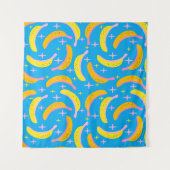 Abstract bananenpatroon wandkleed (Voorkant (horizontaal))