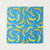 Abstract bananenpatroon wandkleed (Voorkant)