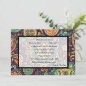 Abstract Bar Mitswa-ontwerp Kleurrijk Kaart (Staand voorkant)