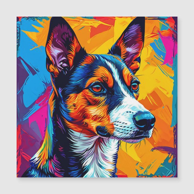 Abstract Basenji-hondenportret (Voorkant)