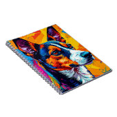 Abstract Basenji-hondenportret Notitieboek (Rechterzijde)