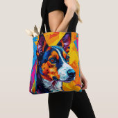 Abstract Basenji-hondenportret Tote Bag (Dichtbij)