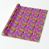 Abstract basispapier voor riolering cadeaupapier (Uitgerold)