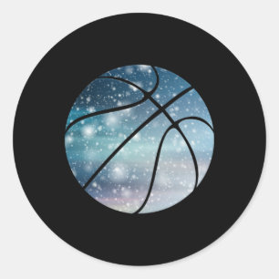 Abstract basketbalontwerp - Motivatie Sport - Ronde Sticker