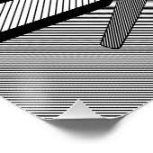 Abstract Bass Clef Symbool Muziek Geometrisch Ontw Perfect Poster (Hoek)