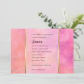 Abstract Bat Mitzvah-ontwerp in roze Kaart (Staand voorkant)