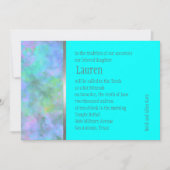 Abstract Bat Mitzvah-ontwerp in turquoise zilver Kaart (Voorkant)