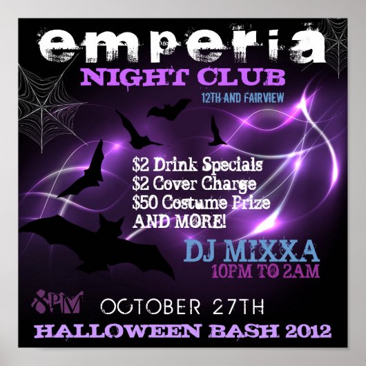 Abstract Bats Promotion Halloween Poster (Voorkant)