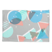 Abstract Bauhaus halve cirkels mod pop art patroon Kussensloop (Achterkant-Links)