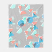 Abstract Bauhaus Halve Cirkels Mod Pop Kunstpatroo Fleece Deken (Voorkant)