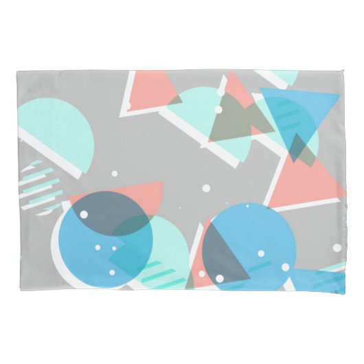 Abstract Bauhaus Halve Cirkels Mod Pop Kunstpatroo Kussensloop (Voorkant-Links)