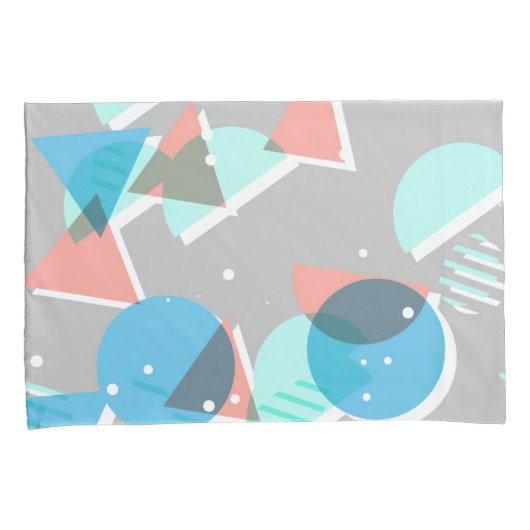 Abstract Bauhaus Halve Cirkels Mod Pop Kunstpatroo Kussensloop (Voorkant-Rechts)