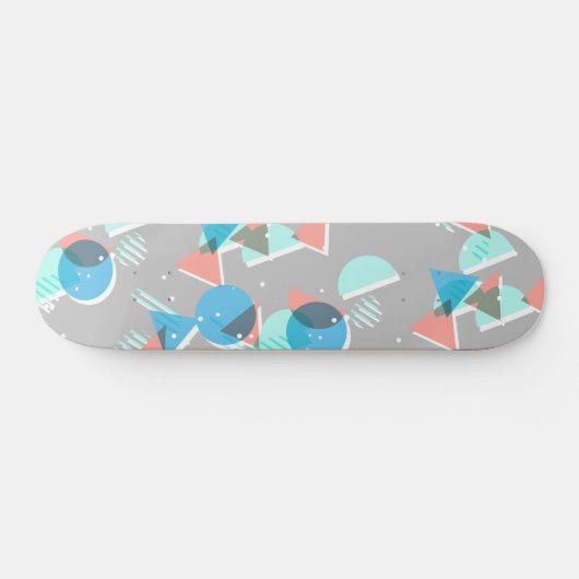 Abstract Bauhaus Halve Cirkels Mod Pop Kunstpatroo Persoonlijk Skateboard (Horizontaal)