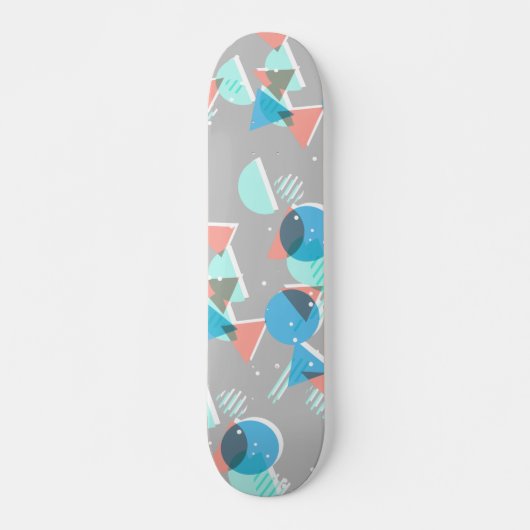 Abstract Bauhaus Halve Cirkels Mod Pop Kunstpatroo Persoonlijk Skateboard (Voorkant)