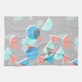 Abstract Bauhaus Halve Cirkels Mod Pop Kunstpatroo Theedoek (Horizontaal)