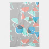 Abstract Bauhaus Halve Cirkels Mod Pop Kunstpatroo Theedoek (Verticaal)