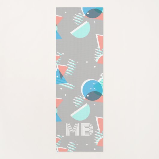 Abstract Bauhaus Halve Cirkels Mod Pop Kunstpatroo Yogamat (Voorkant)