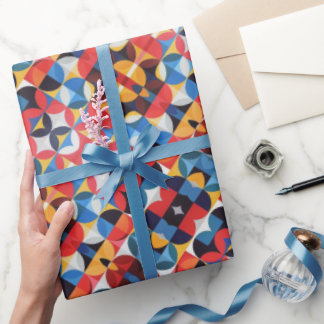 Abstract Bauhaus Pattern Art Wrapping Paper Cadeaupapier