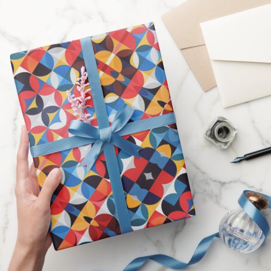 Abstract Bauhaus Pattern Art Wrapping Paper Cadeaupapier (Geschenken)