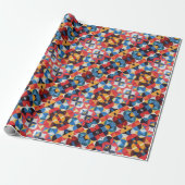 Abstract Bauhaus Pattern Art Wrapping Paper Cadeaupapier (Uitgerold)