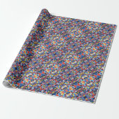 Abstract Bauhaus Pattern Art Wrapping Paper Cadeaupapier (Uitgerold)